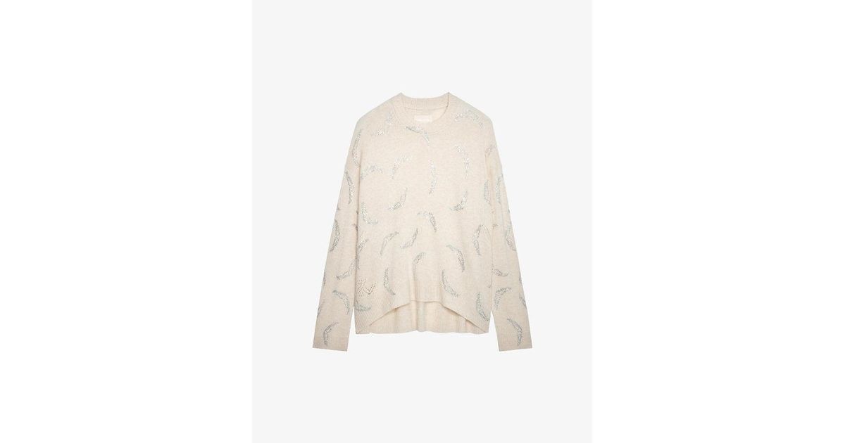 Zadig & Voltaire Markus Diamanté Sequin-embellished Cashmere Jumper in ...