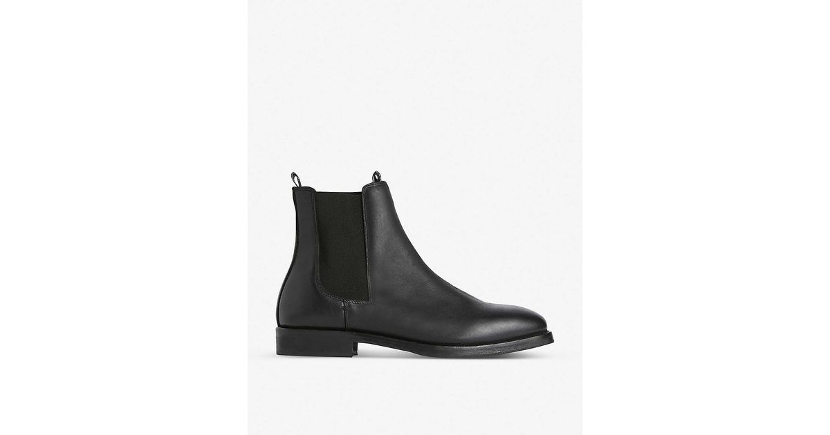 AllSaints Eli Leather Chelsea Boots in Black for Men Lyst