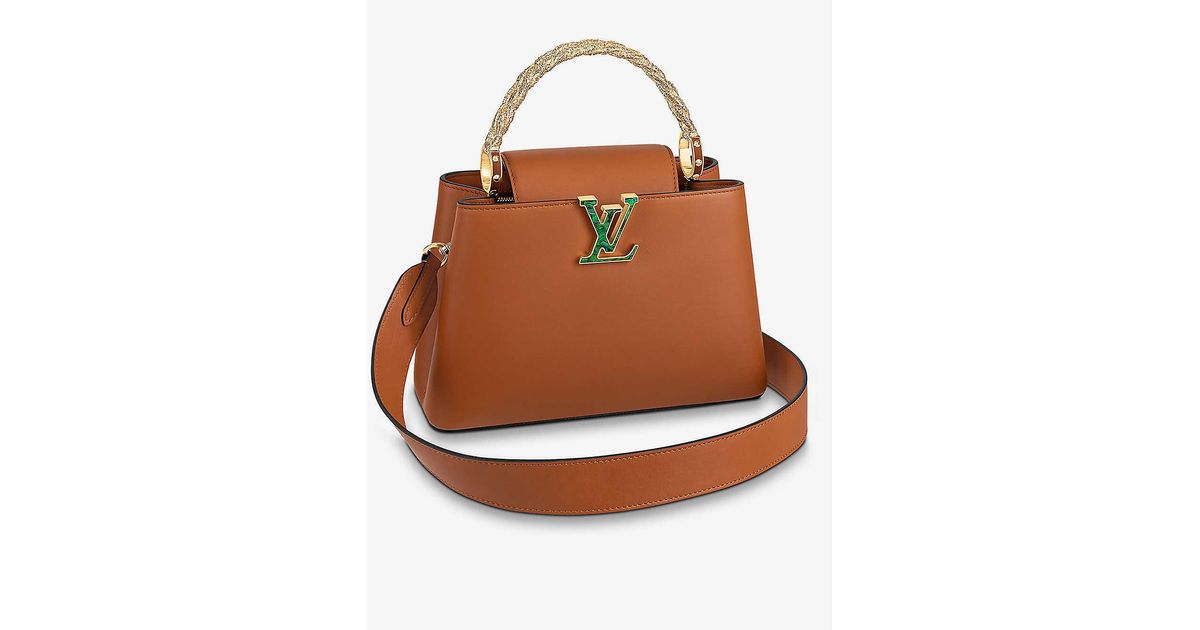 Louis Vuitton Capucines Bb Leather Top-handle Bag in Brown