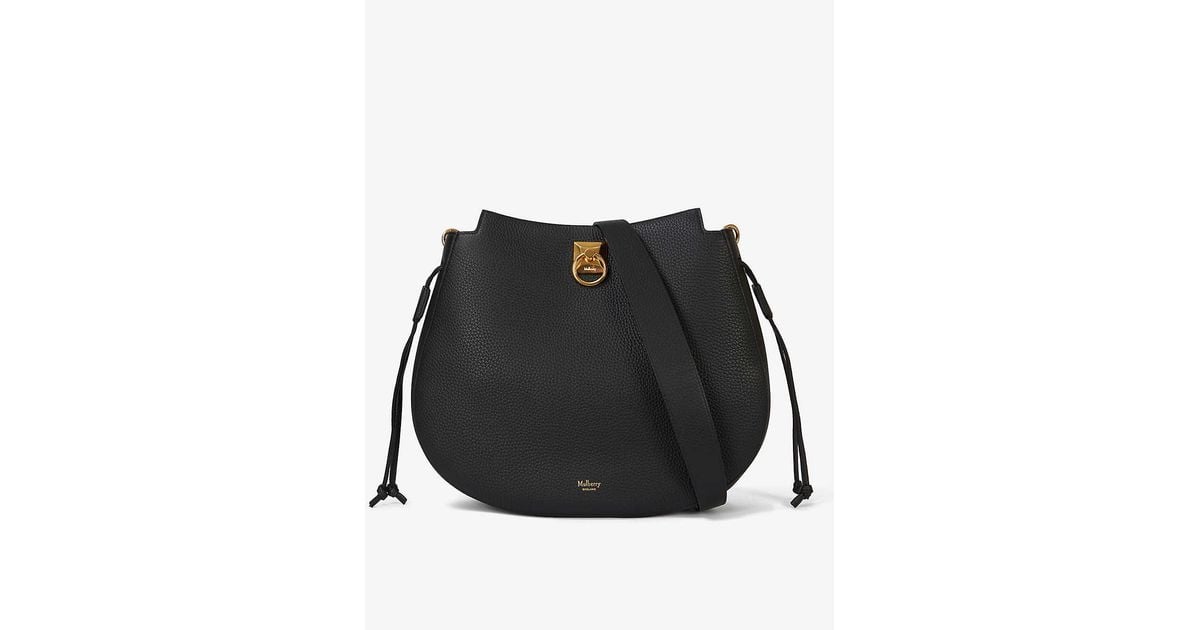Mulberry Womens Black Iris Hobo Leather Shoulder Bag | Lyst