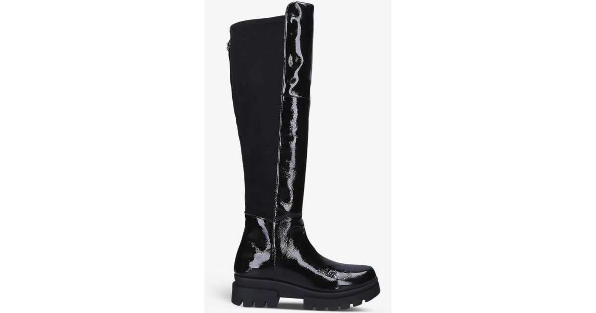 Carvela Kurt Geiger Run 50 Cleatedsole Leather Kneehigh Boots in