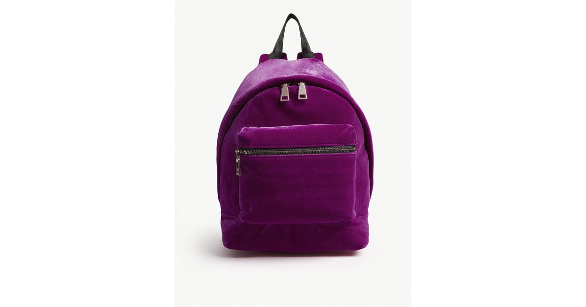 Sandro Velvet Backpack in Fuchsia (Purple) | Lyst