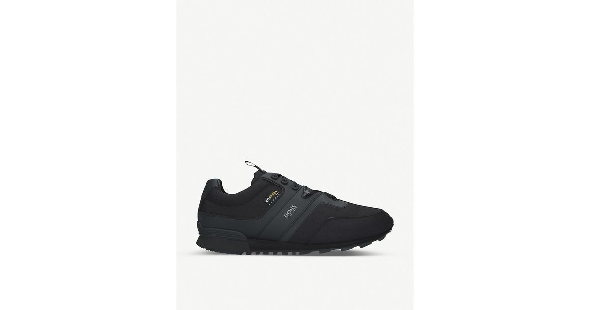 BOSS Parkour Cordura Panelled Trainers in Black for Men | Lyst UK