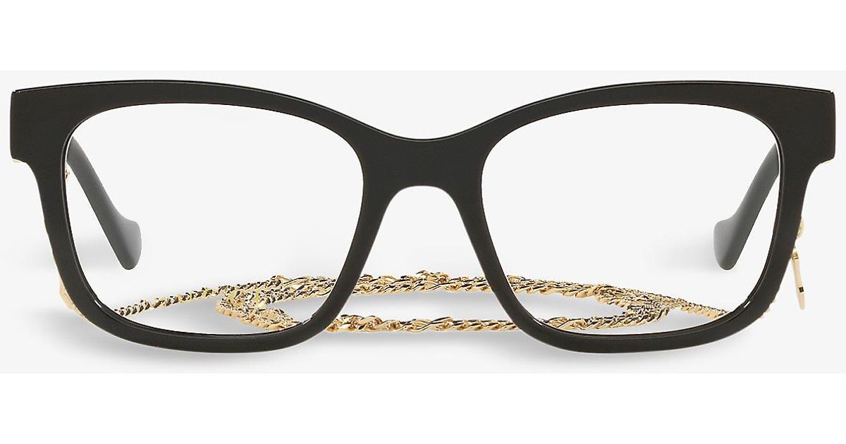 Gucci GG1025O Squareframe Acetate Glasses in Black Lyst