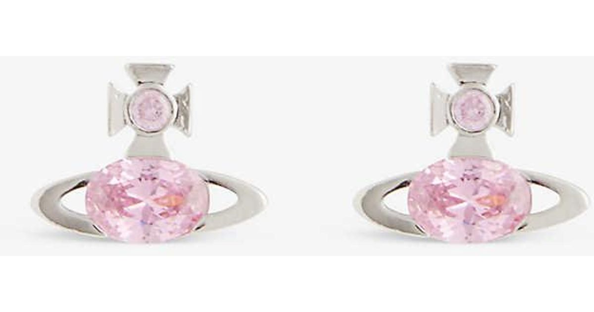 ピアス Vivienne Westwood Allie Platinum Earrings Allie Earrings in PLATINUM-WHITE-CZ | Vivienne Westwood®