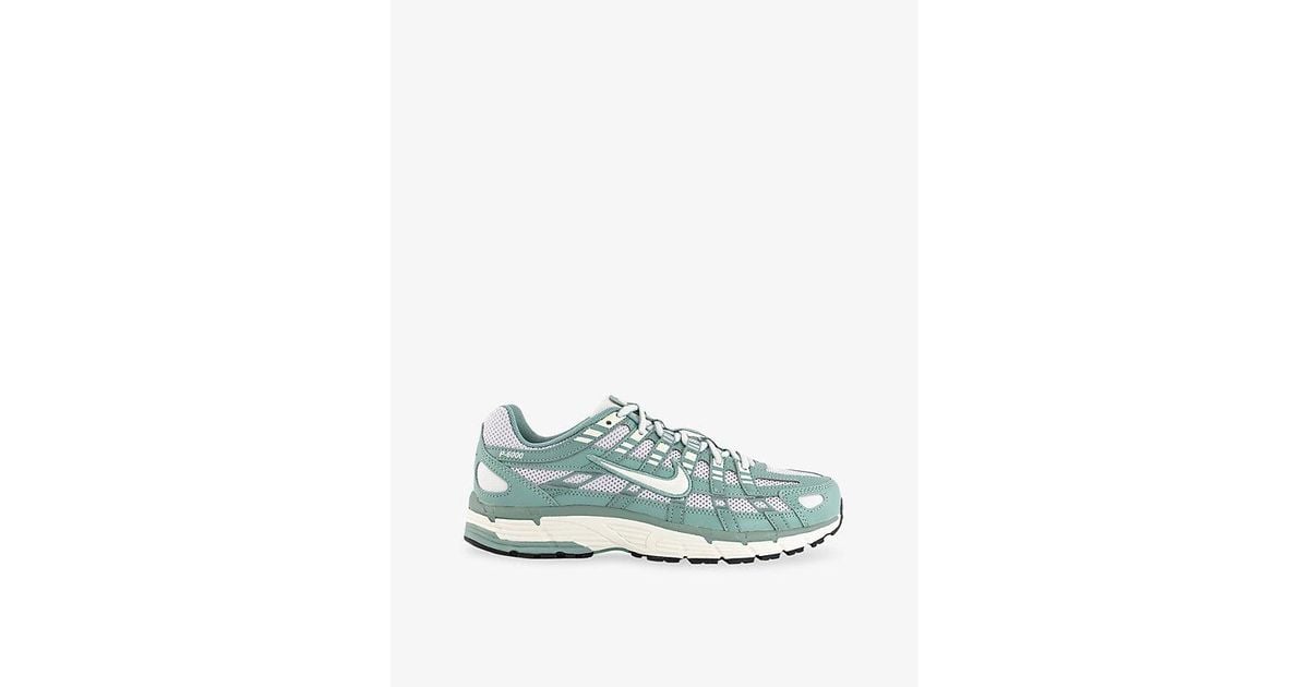 Nike P-6000 Mesh And Leather Trainers in Blue | Lyst UK