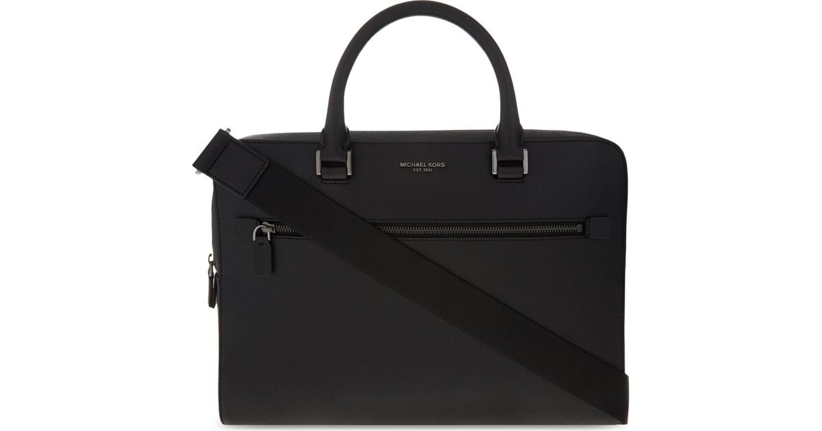 michael kors harrison leather briefcase