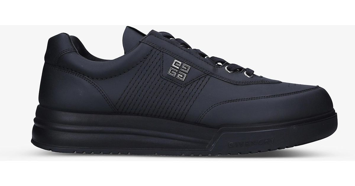 Givenchy G4 Brand-plaque Leather Low-top Trainers in Black for Men