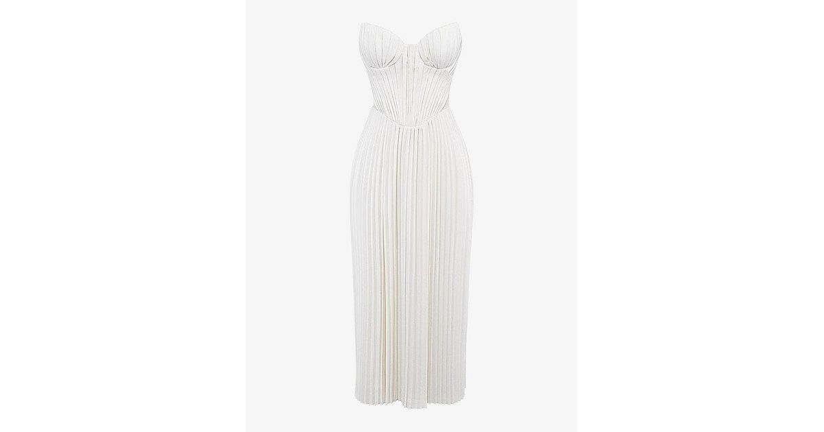 chinese dress ladies Moraya Plunged Maxi Dress | Ivory | Dresses