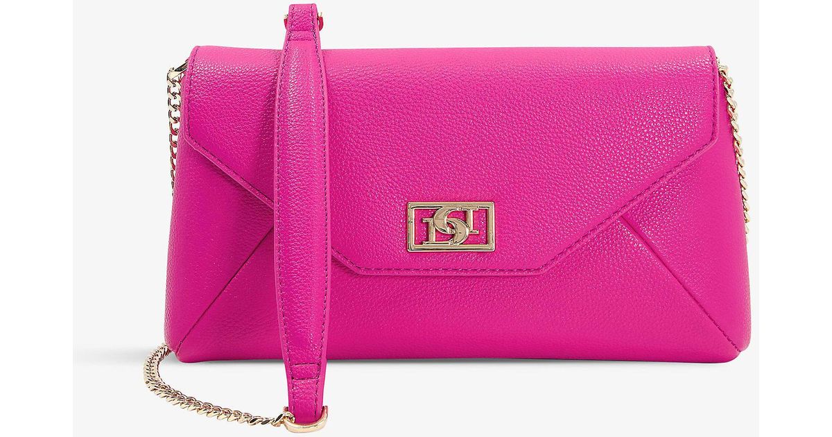 Dune Elissia Envelope Fauxleather Clutch Bag in Pink Lyst UK
