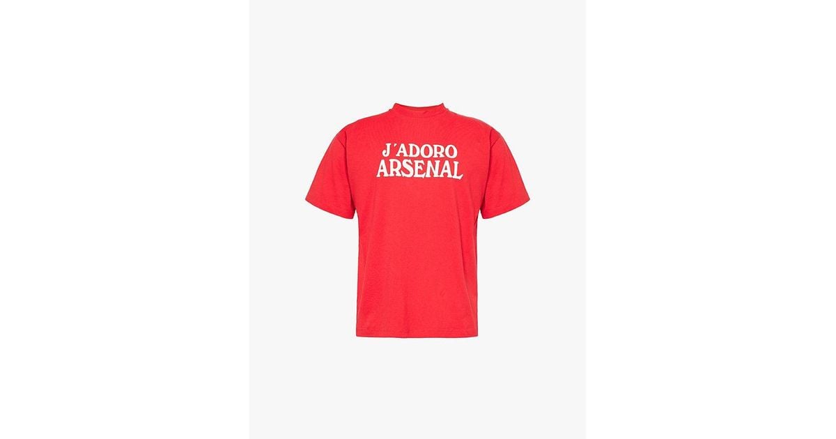 Aries X Arsenal J'Adoro Crew-Neck Relaxed-Fit Cotton-Jersey T