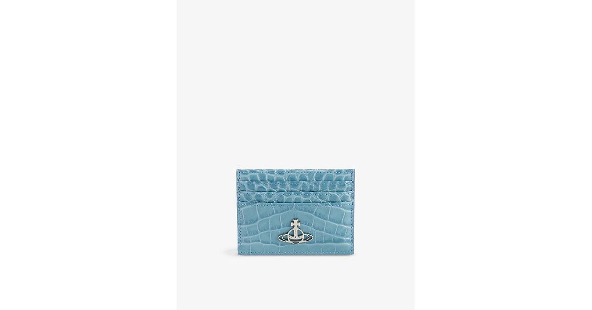 【送料&関税込】Vivienne Westwood Logo-plaque Cardholder Vivienne Westwood Logo-plaque Croc-embossed Leather Card