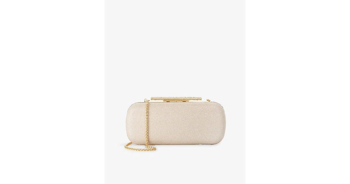 Clean Body Colour In Dune Body Woven Clutch Bag in Natural | Lyst UK