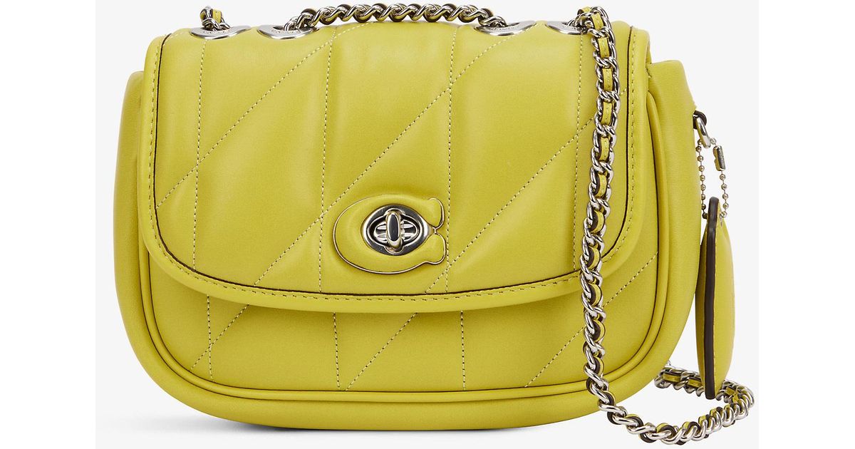 COACH Madison Quilted Leather Shoulder Bag in Lime (Yellow) Lyst Canada