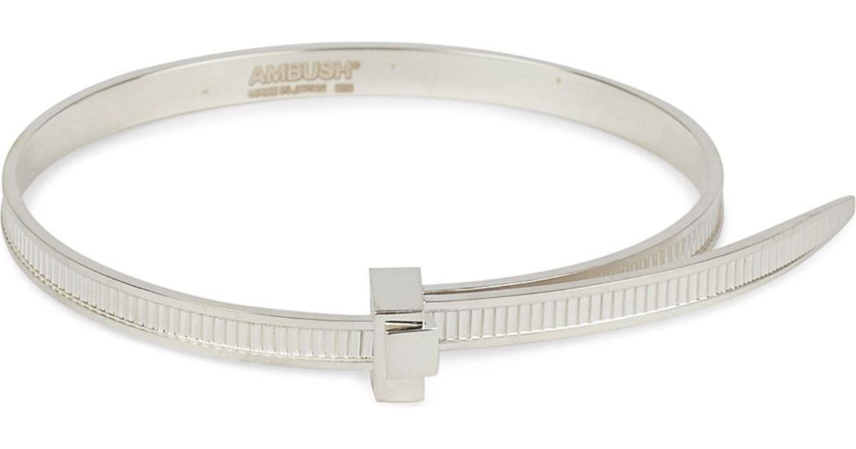 Ambush Zip Tie Sterling Silver Bracelet in Metallic Lyst