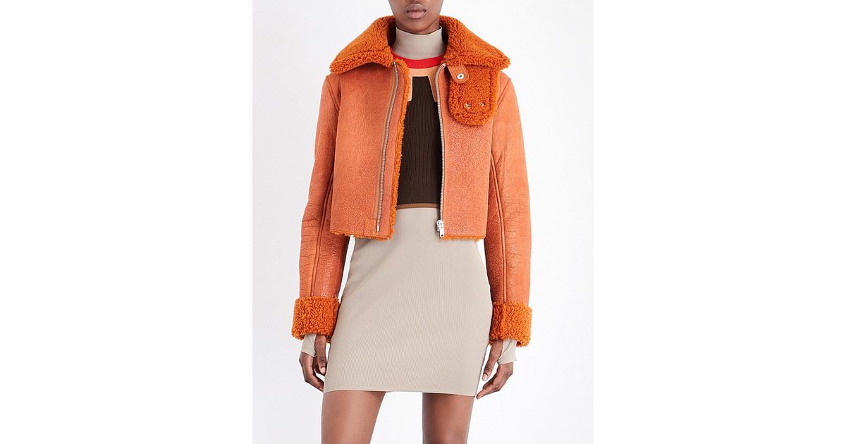 yeezy orange shearling