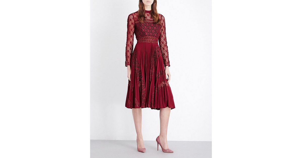 self portrait symm midi dress