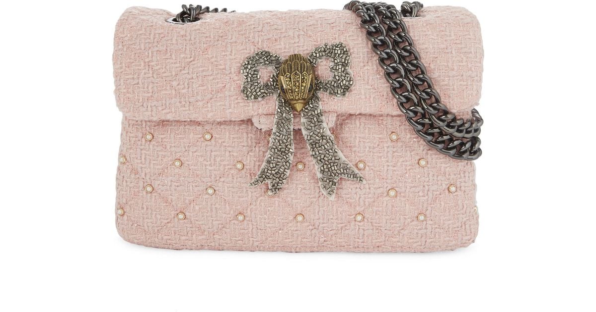 pink tweed purse