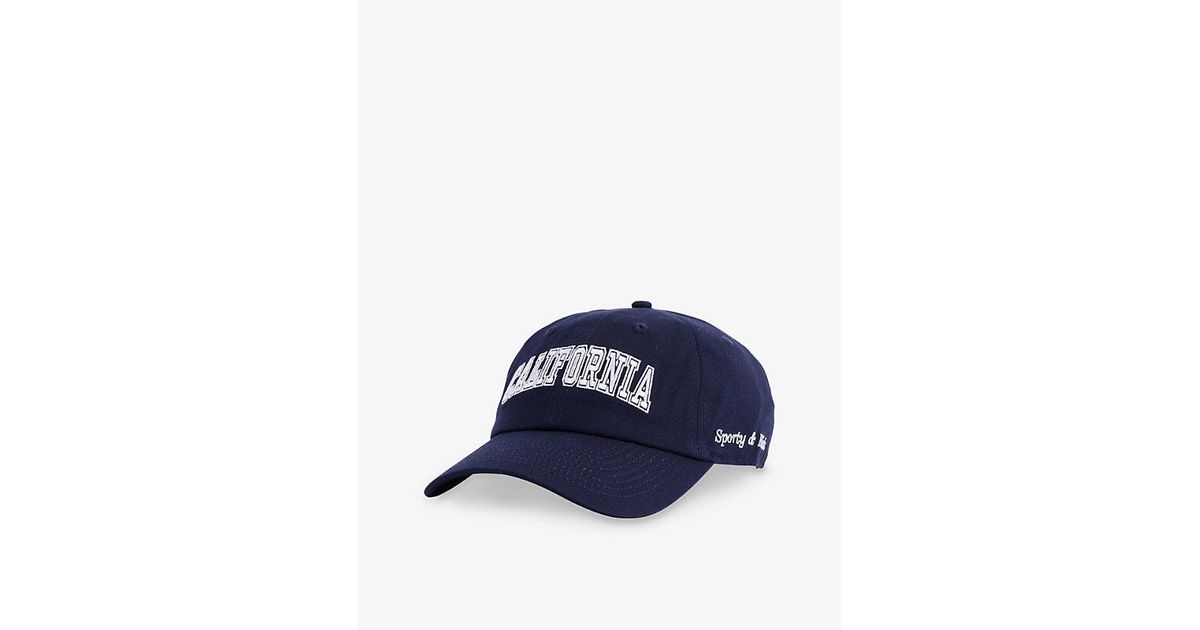 Sporty & Rich California Cotton Baseball Cap in Blue Lyst UK