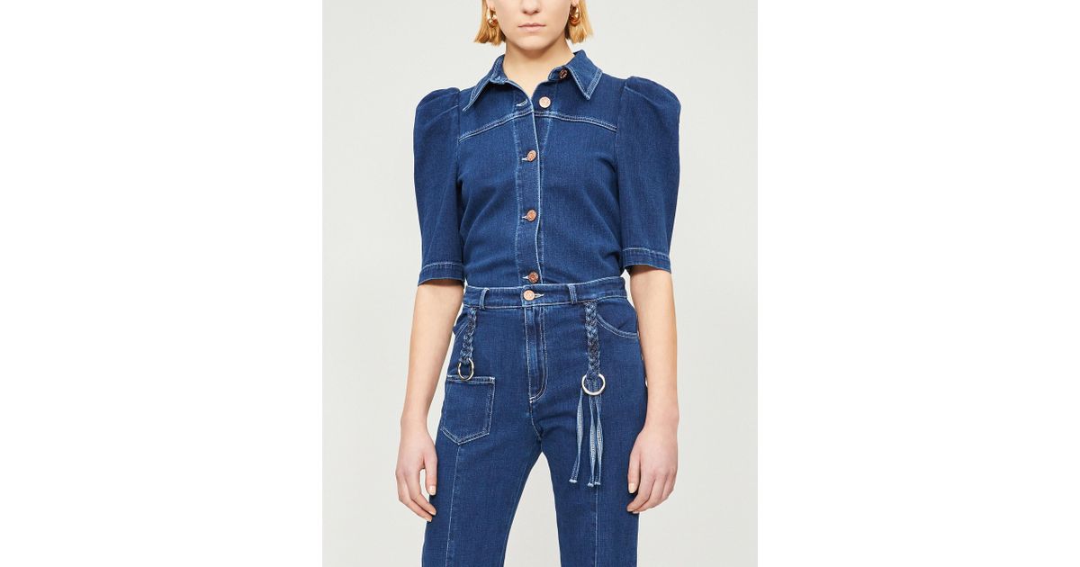 see by chloe denim top