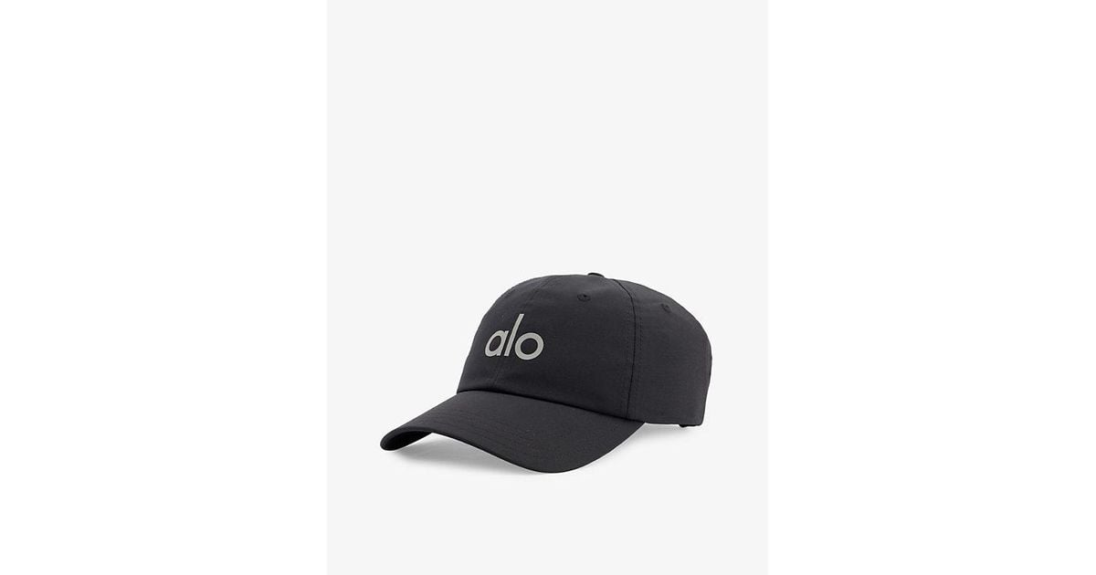 Alo Yoga Off-duty Logo-print Stretch-woven Baseball Cap in Black