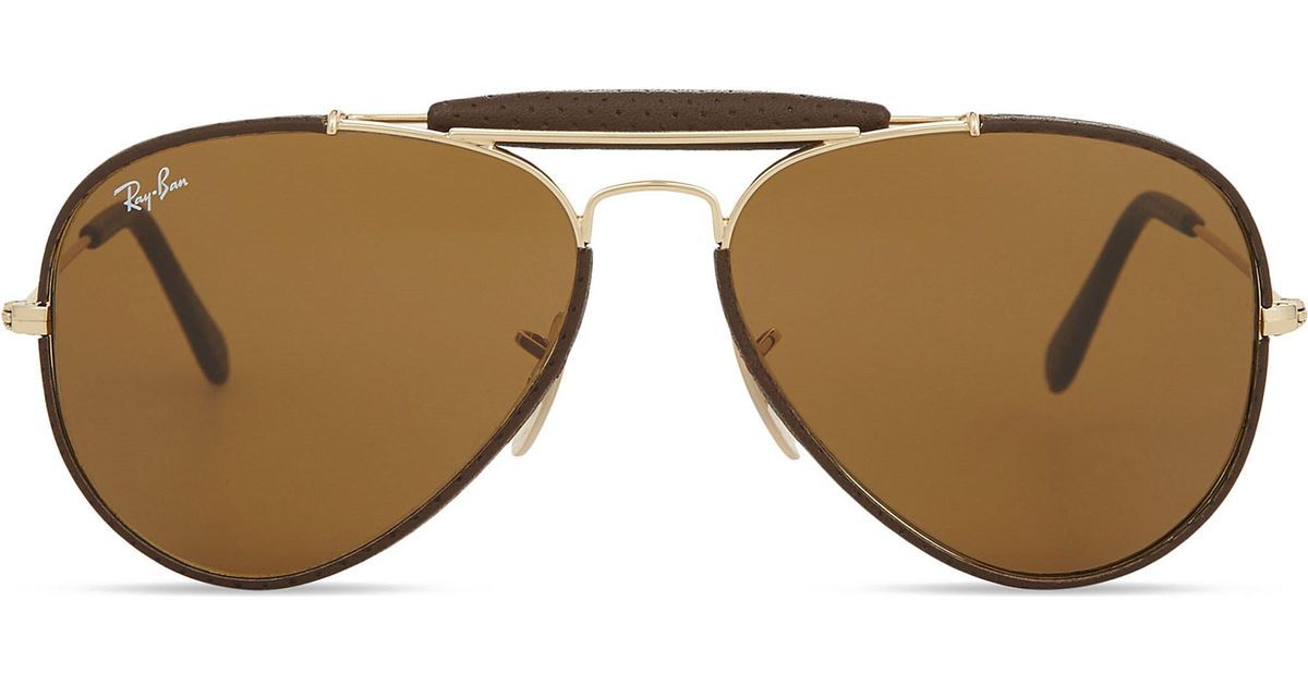Ray-Ban Leather Rb3422 Aviator 