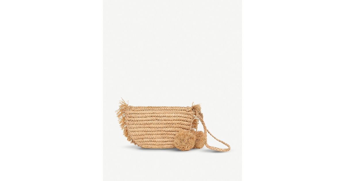 raffia clutch bag