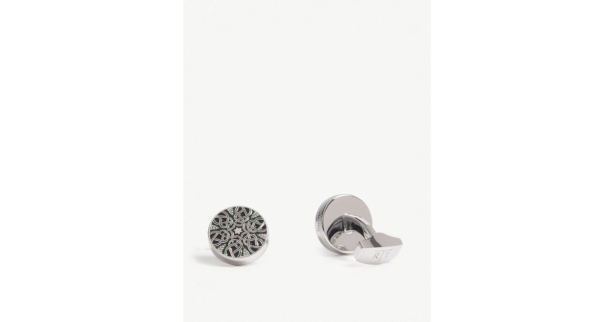 Silver with 3 stripes NEW in box Semi-precious Men/'s M/&S boxed Cufflinks