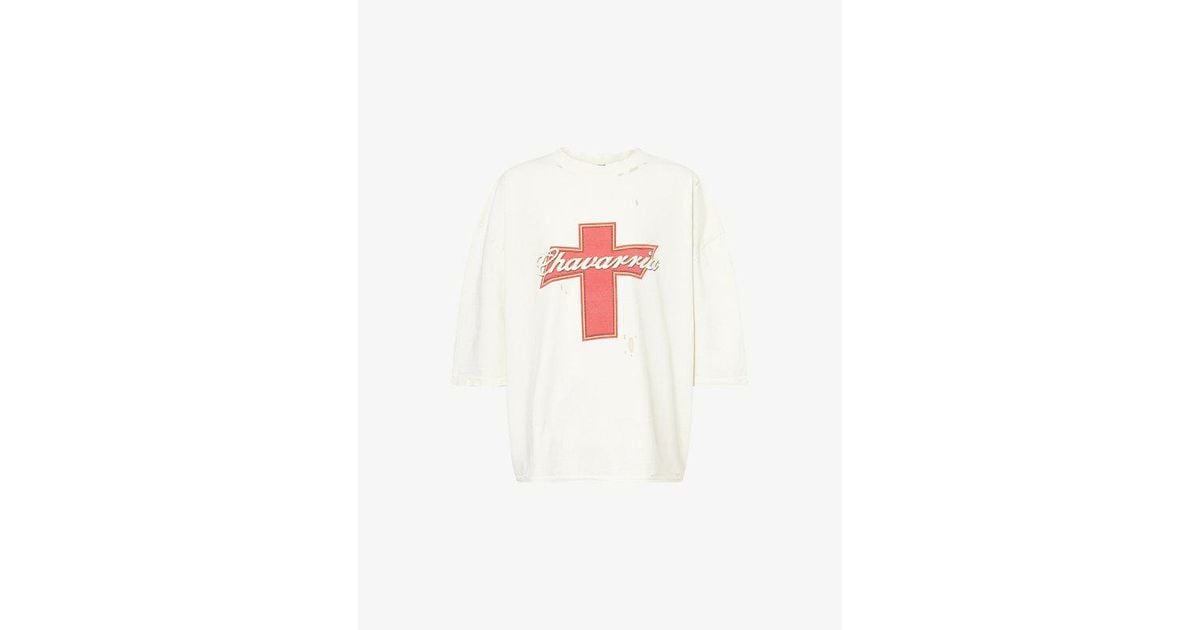 Willy Chavarria Budweiserria Buffalo Tシャツ Willy Chavarria Budweiserria Buffalo Tee in Off White | FWRD