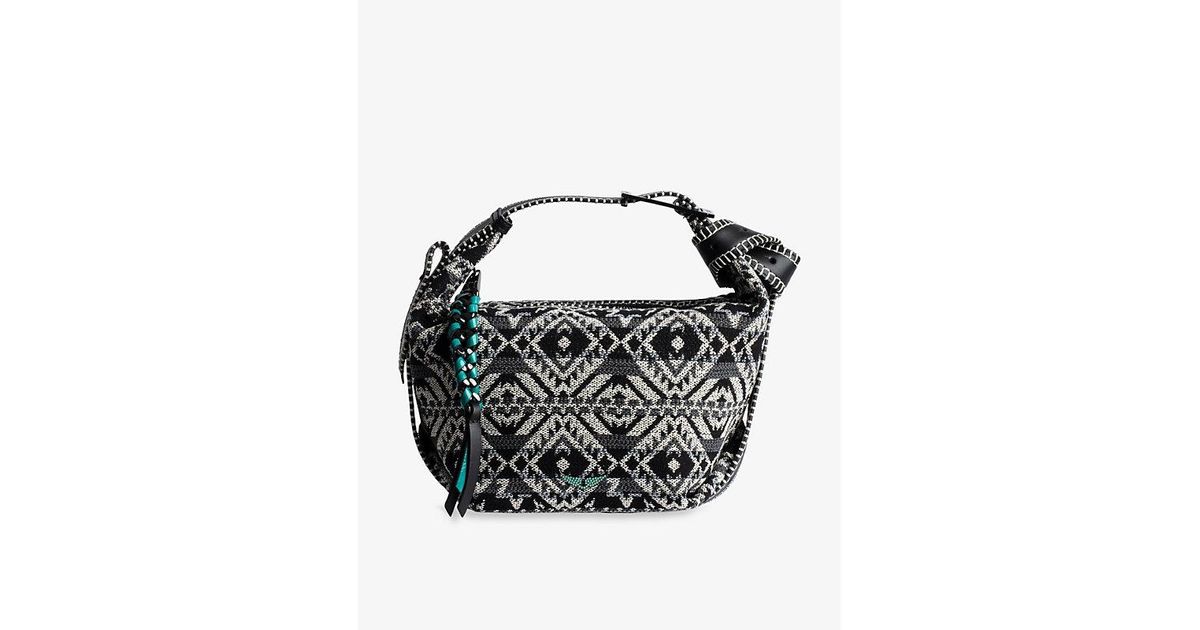 Zadig & Voltaire Le Cecilia Folk Jacquard Woven Shoulder Bag in Black ...