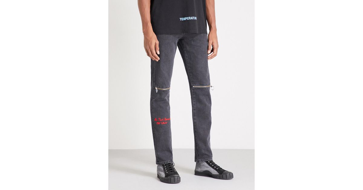 off white skinny pants