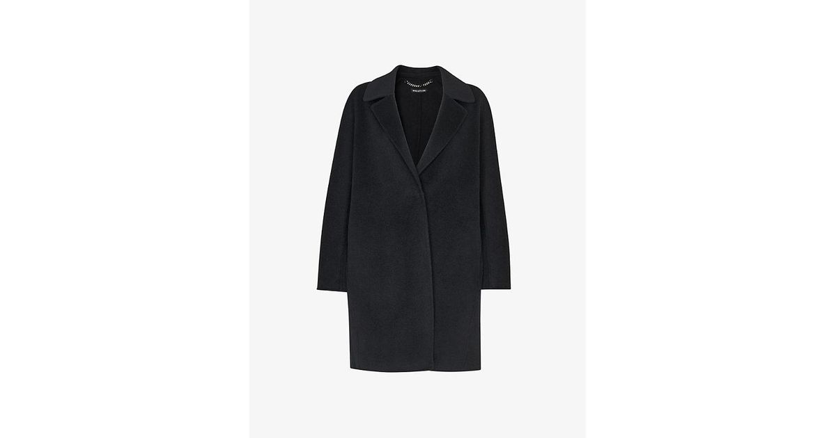 Whistles Julia Double-Faced Wool-Blend Coat in Blue Lyst UK - Main Image