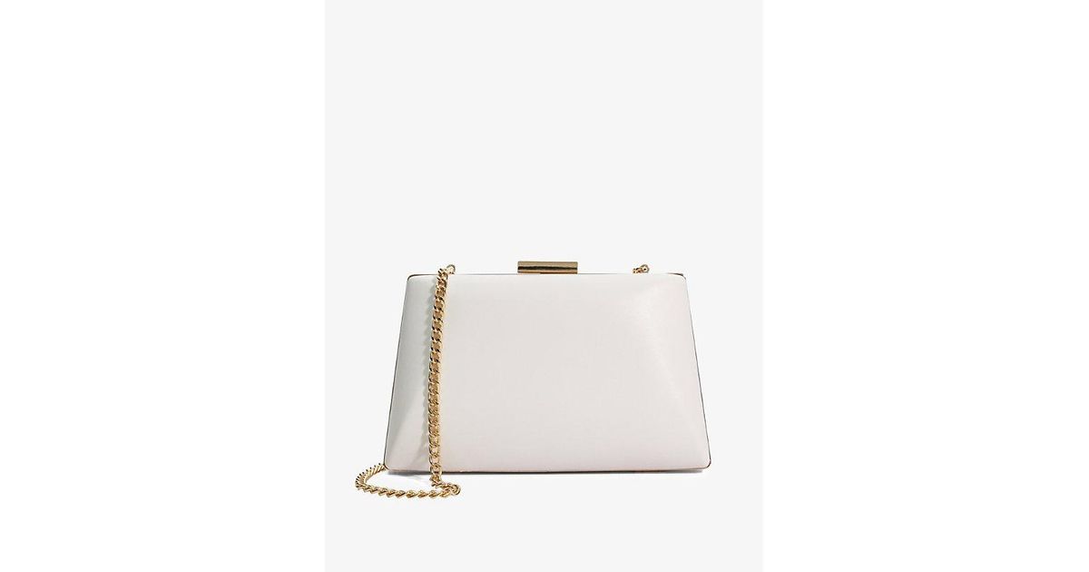 Dune white clutch bag sale
