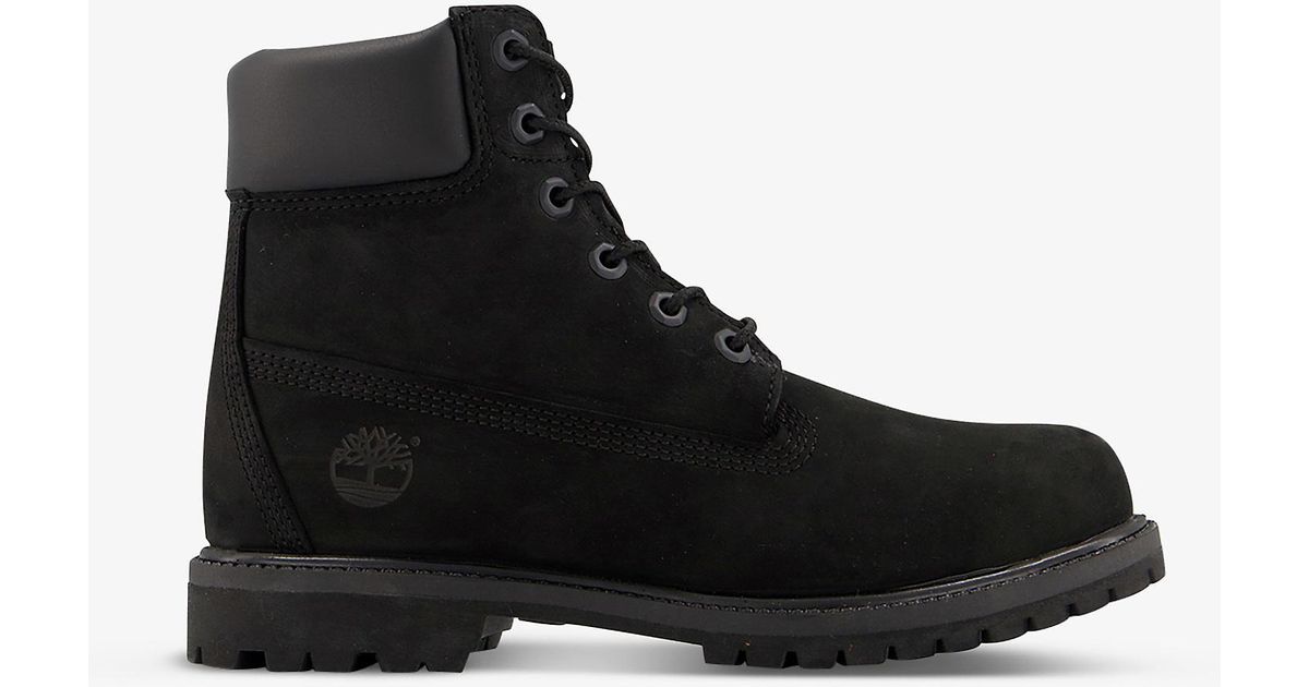 Timberland Leather Premium 6-Inch Nubuck Boots in Nero (Black) | Lyst ...
