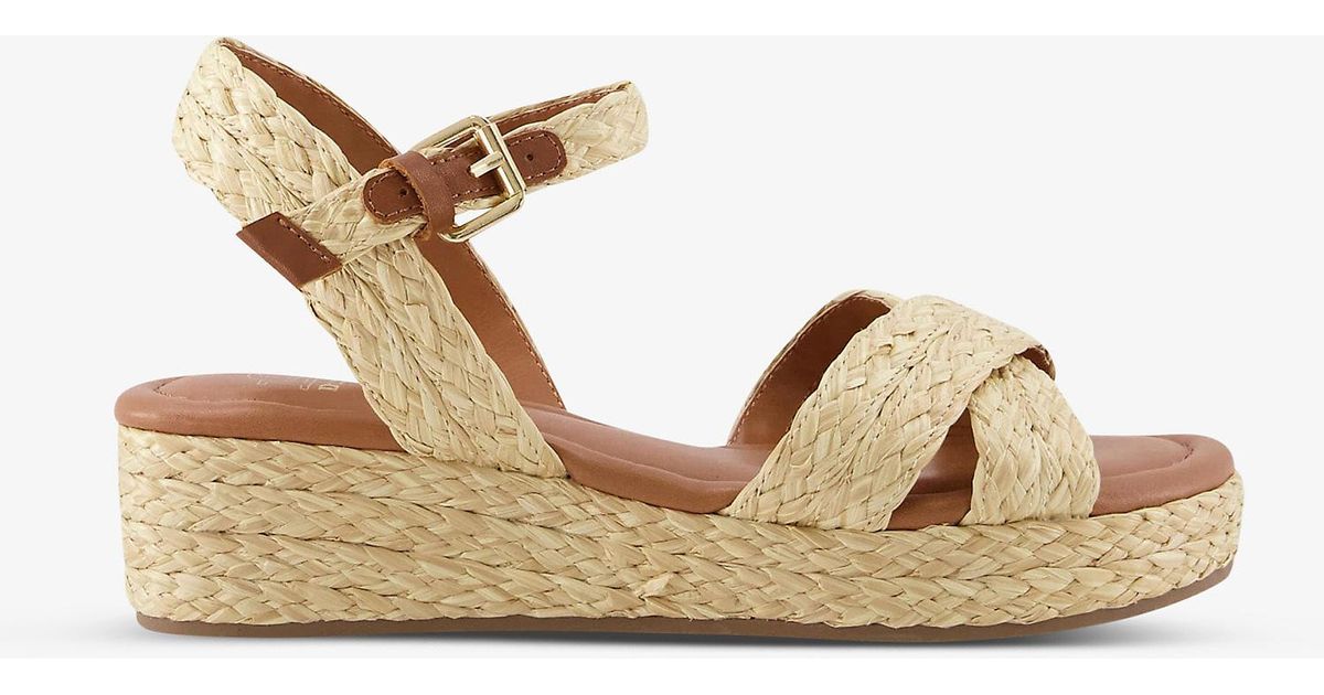 Dune Synthetic Linnie Braided Jute Flatform Sandals in Natural | Lyst UK