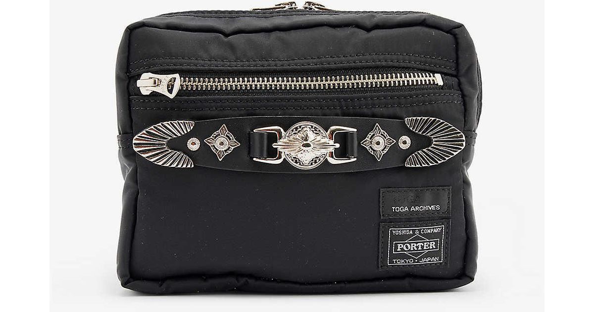 Toga Virilis X Porter Logo-patch Woven Belt Bag in Black for Men | Lyst