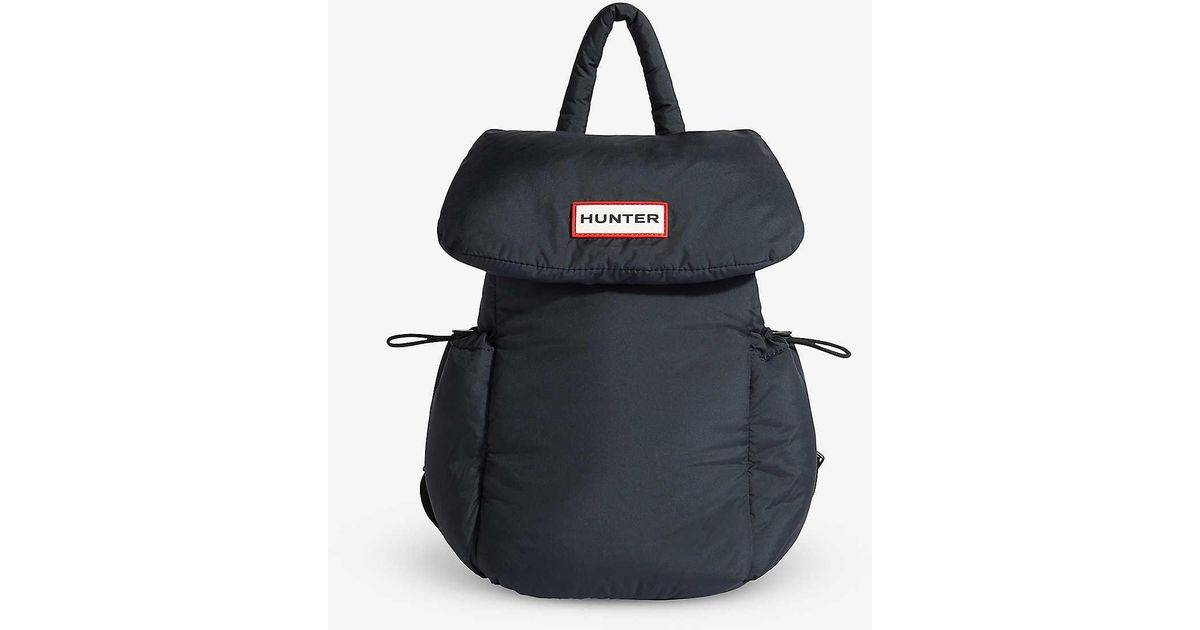 HUNTER Intrepid Puffer Shell Backpack in Black Lyst
