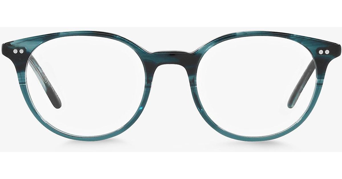 Oliver Peoples Ov5429u Mikett Acetate Round-frame Glasses in Green | Lyst