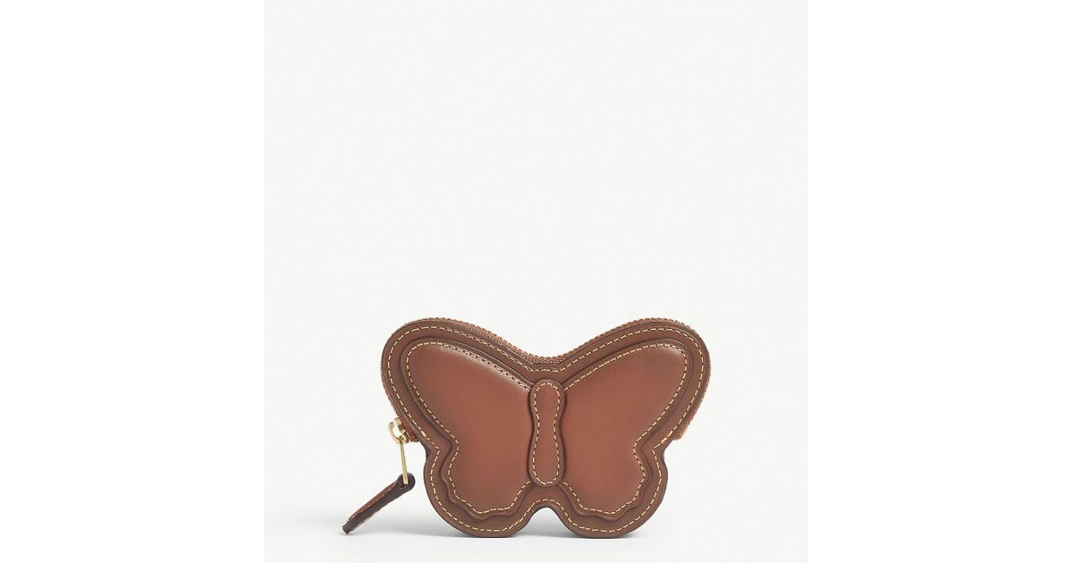 leather butterfly purse
