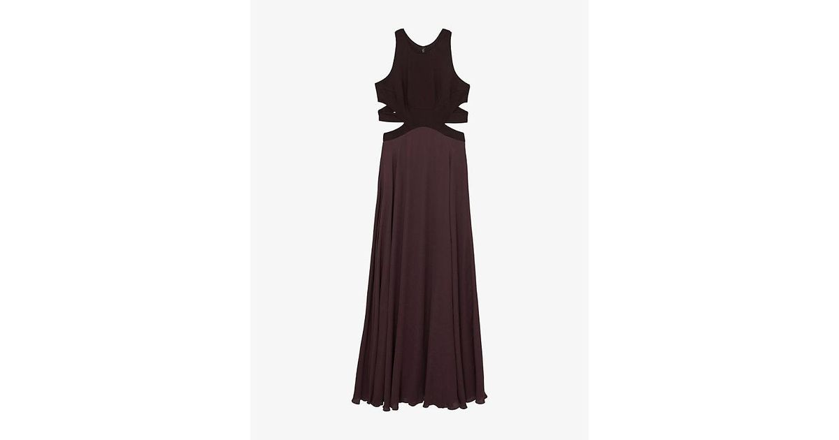 halter knit maxi dress Melodie Halter Knit Maxi Dress / Purple | MESHKI
