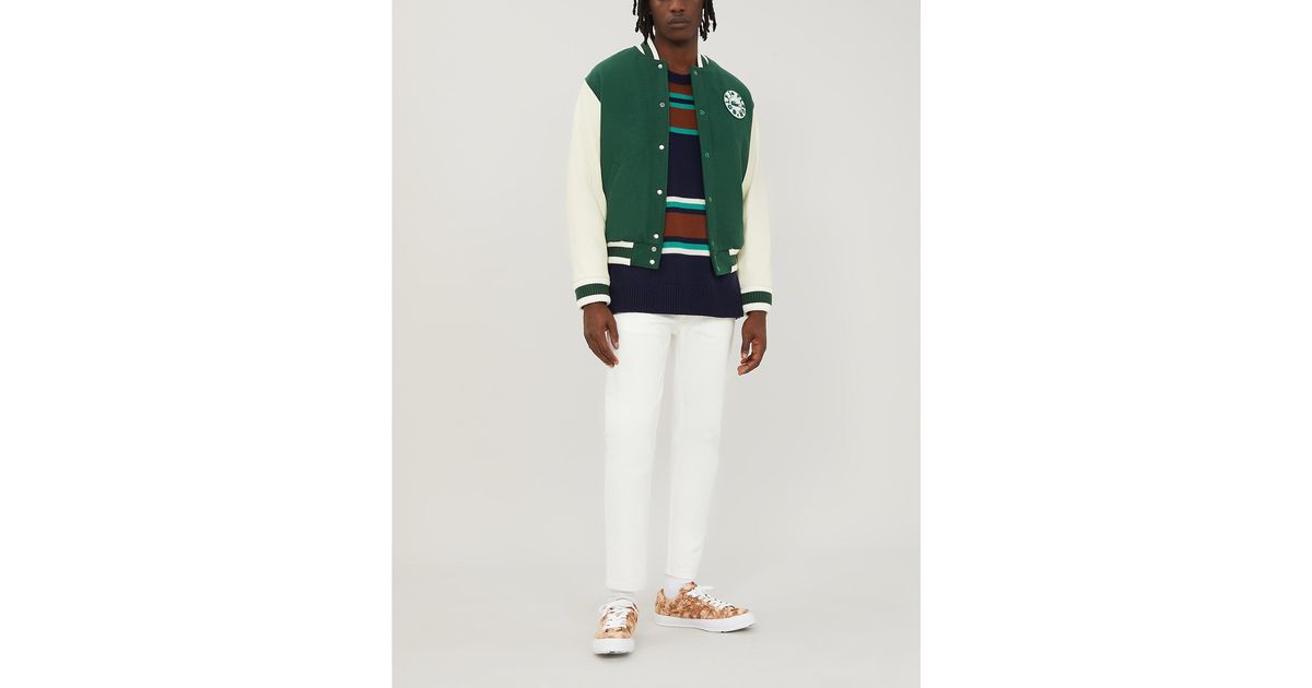 Lacoste X Golf Le Fleur* Wool-blend And Leather Bomber Jacket for Men 
