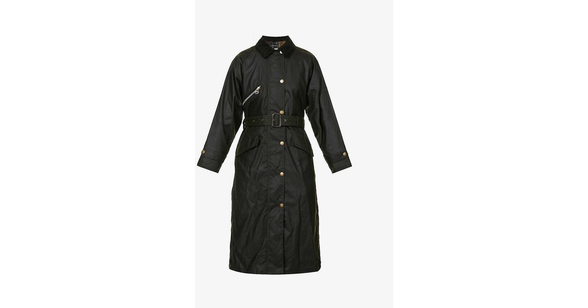 Barbour X Alexa Chung Edna Waxedcotton Coat in Black Lyst