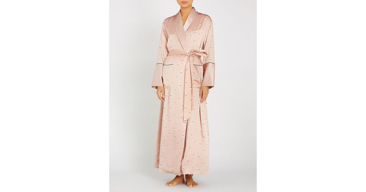maxi silk robe