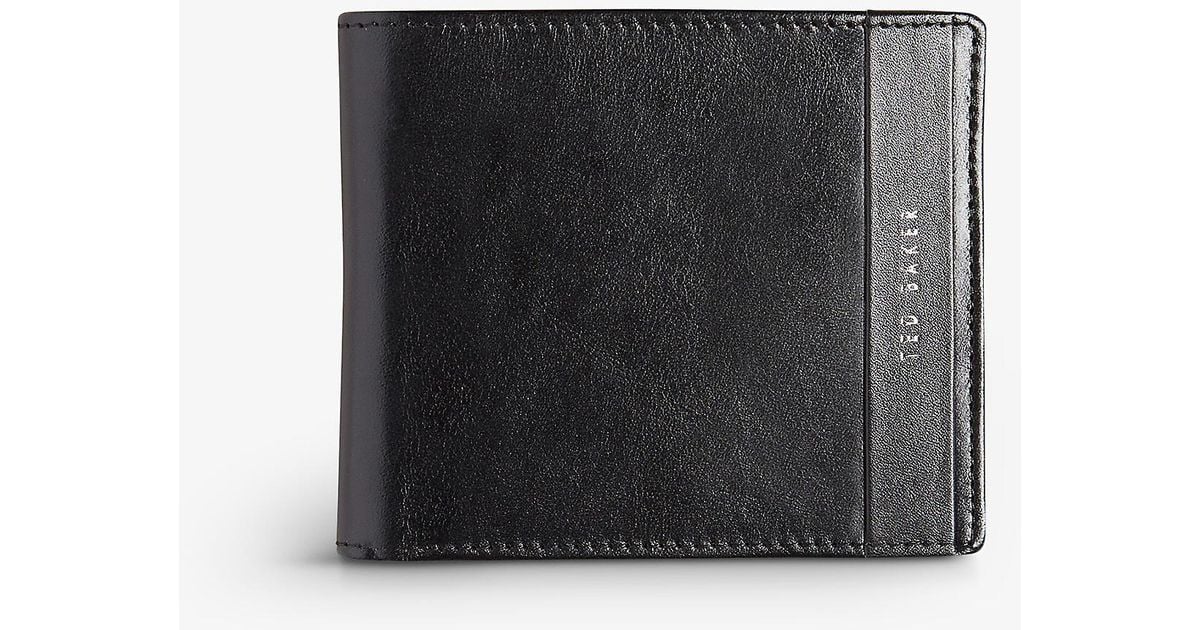 Ted Baker Stuert Leather Bifold Wallet in Black for Men Lyst