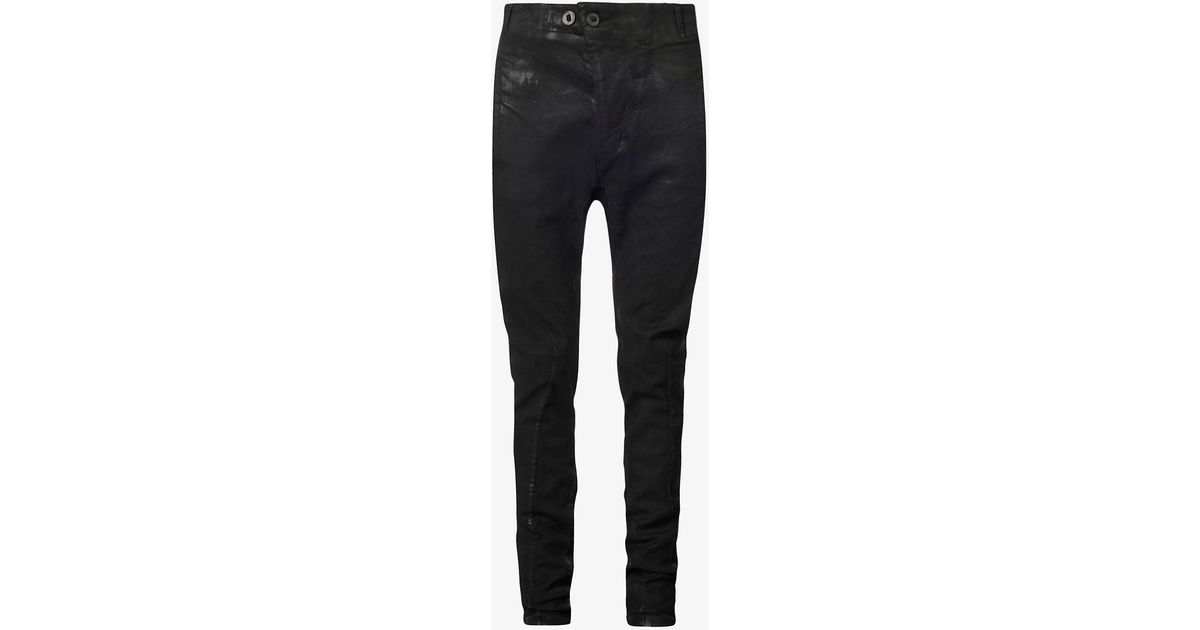 Boris Bidjan Saberi P11 Coated Slim-fit Stretch-denim Jeans in Black ...