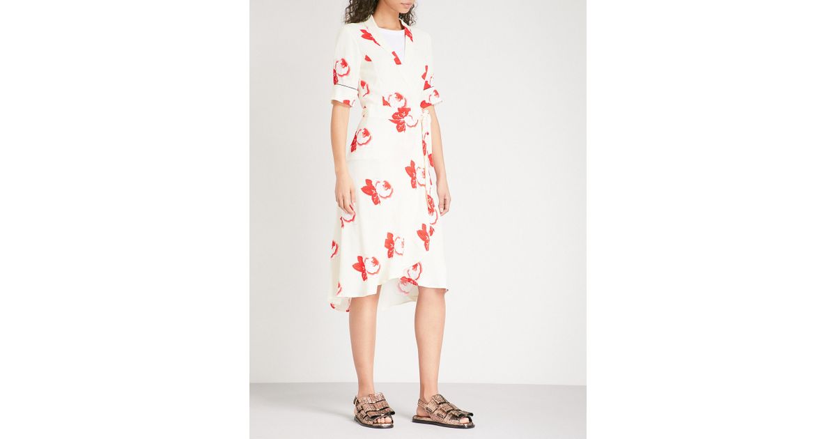 ganni harley wrap dress