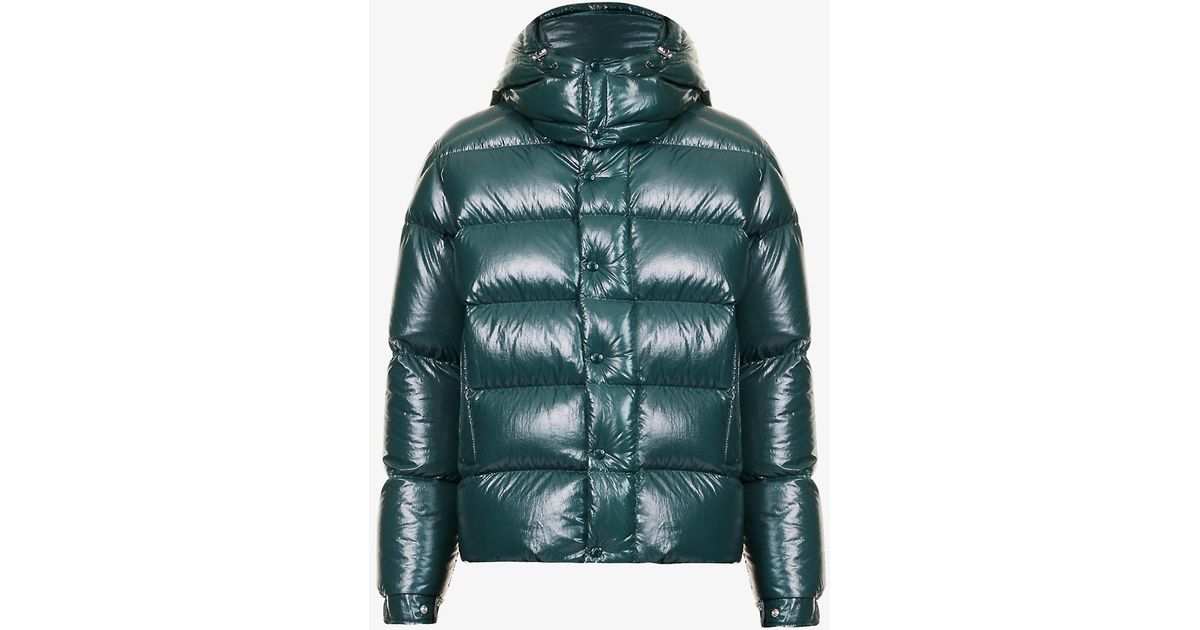 Moncler Maya 70 Boxy-fit Logo-appliqué Shell-down Jacket in Green for ...