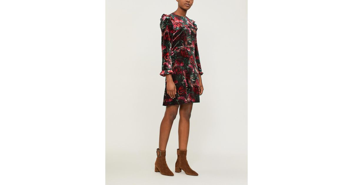 sandro velvet dress