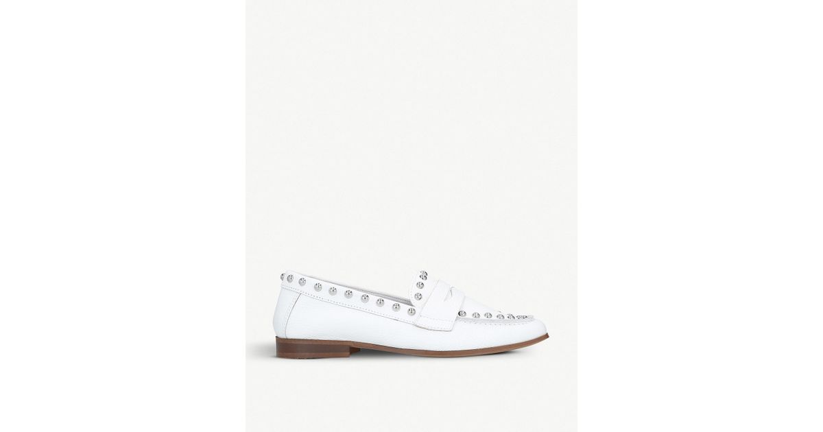 carvela white loafers