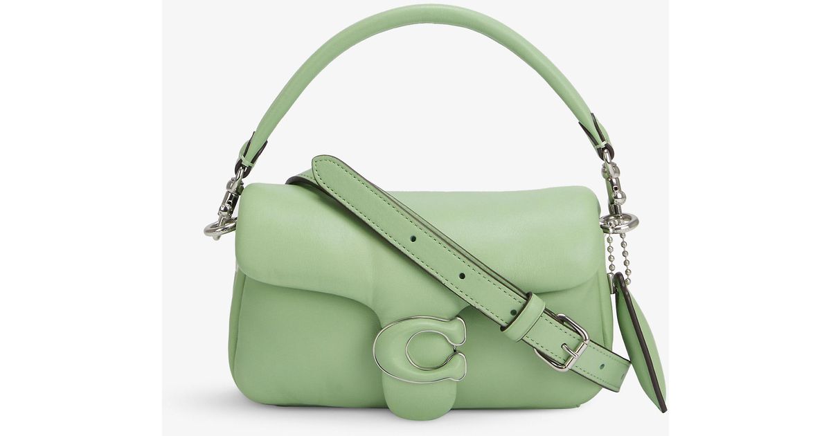 COACH Tabby Pillow Mini Leather Cross-body Bag in Green | Lyst